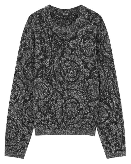 Versace Gray Sweaters for men