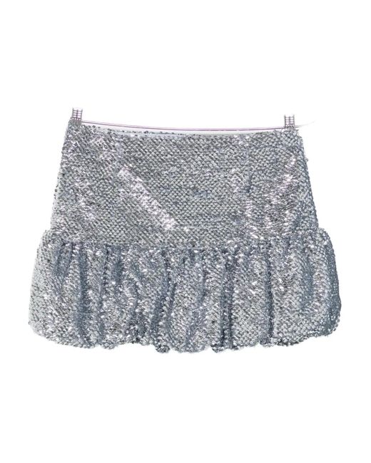 Minigonna Con Paillettes di 16Arlington in Gray