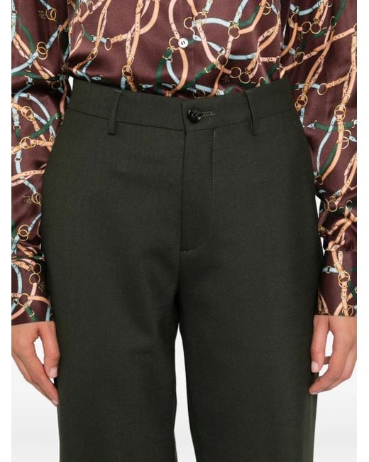 Pantaloni Con Tasche A Filetto di Berwich in Green