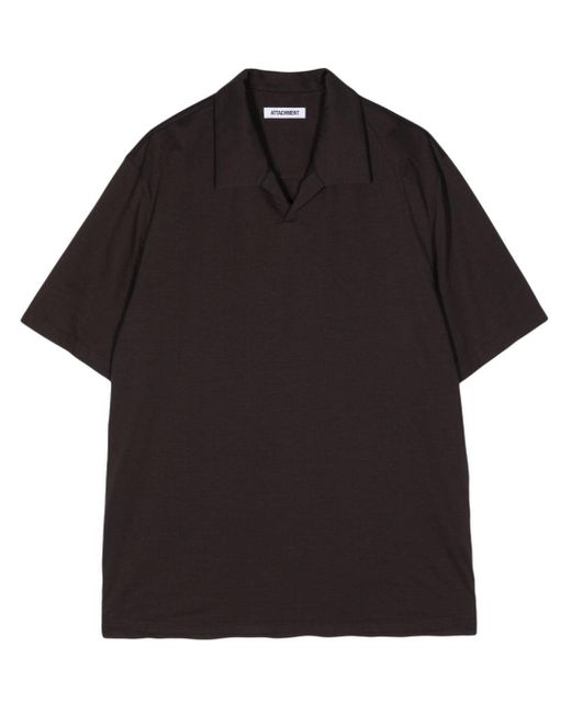 Attachment Black Short-sleeve Polo Shirt for men