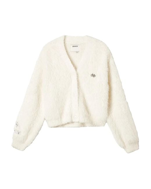 Musium Div. White V-Neck Cardigan