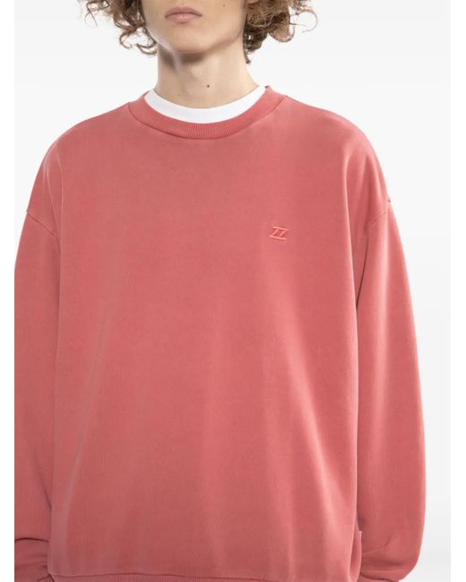 Izzue Pink Logo-Embroidered Sweatshirt for men