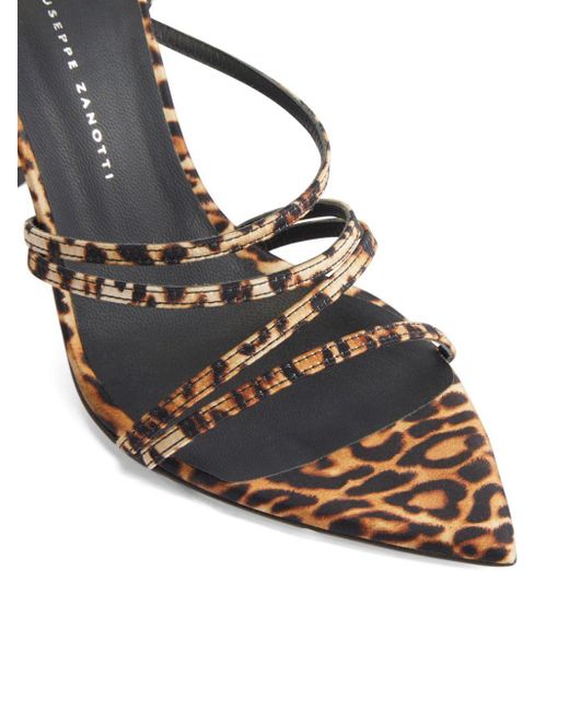 Giuseppe Zanotti Metallic Intriigo Claire 90Mm Animal-Print Sandals