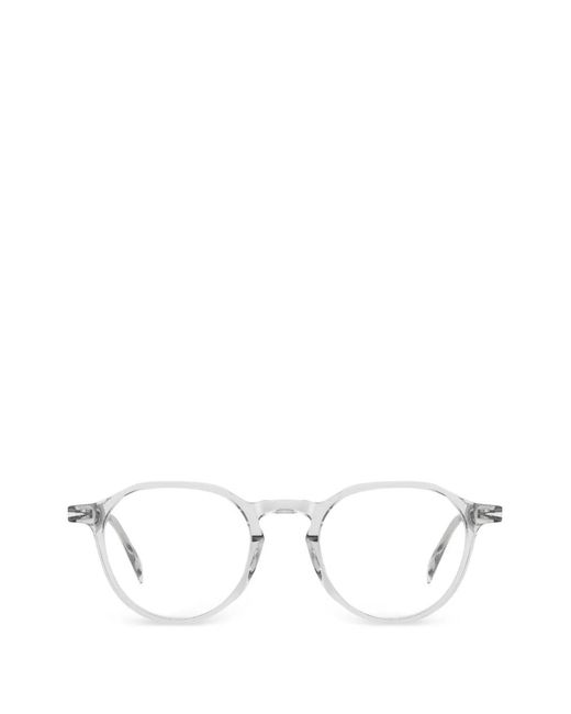 David Beckham White Round-Frame Glasses