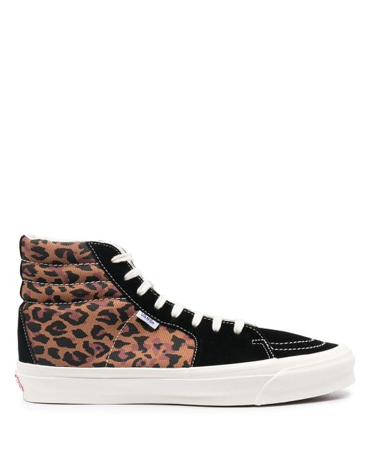 leopard high top vans