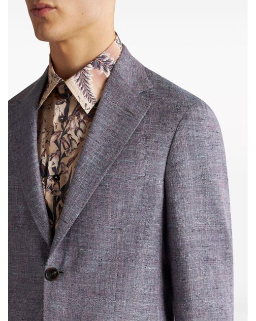 Etro Blue Tailored Single-breasted Suit for men