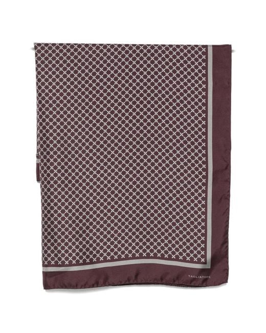 Tagliatore Purple Foulard En Soie À Motif Géométrique for men