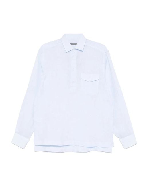 Corneliani White Linen Shirt for men