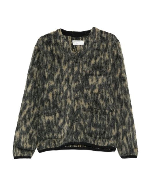 Universal Works Cardigan mit Animal-Print in Green für Herren