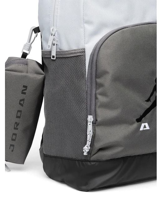 Nike Gray Jumpman Logo-Print Backpack