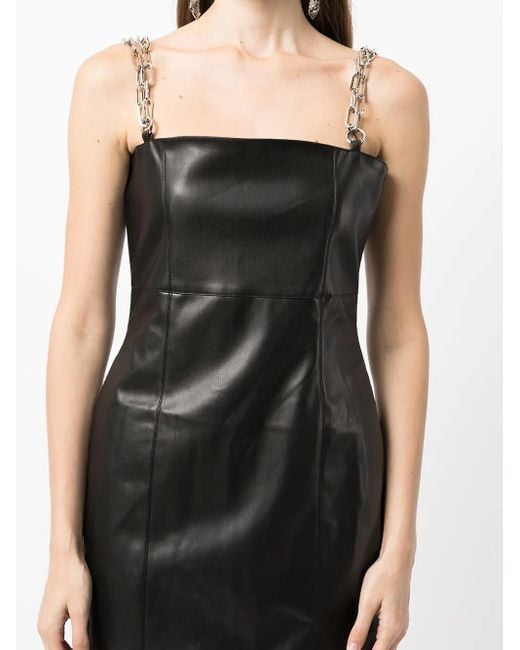 ROKH Black Chain Strap Mini Dress