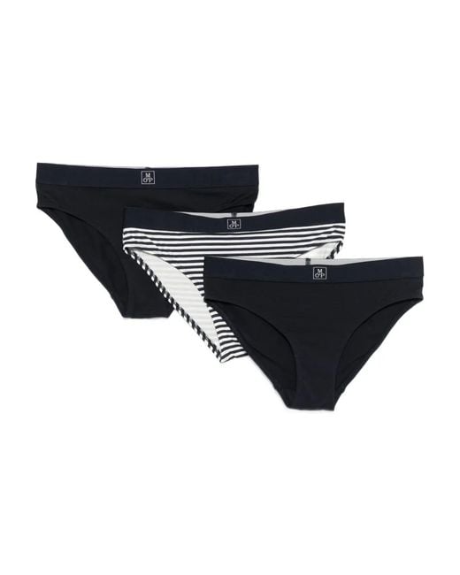Marc O' Polo Black Logo-Waistband Briefs (Pack Of Three)