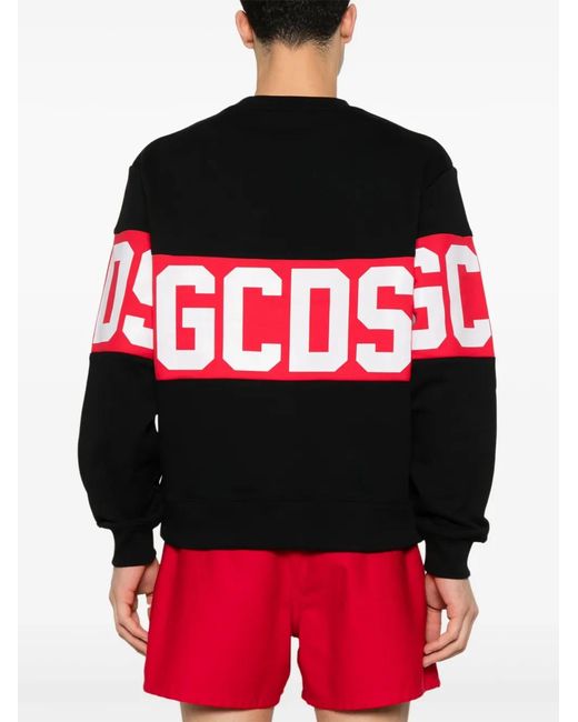 Gcds Red Logo Print Sweatshirt for men