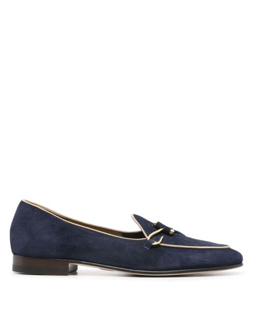 Edhen Milano Blue Comporta Suede Loafers for men