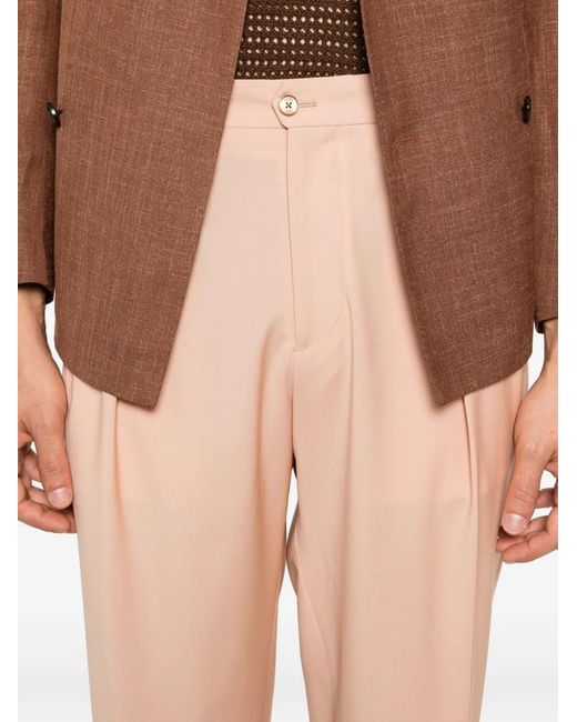 Briglia 1949 White Portobellos Pleated Trousers for men