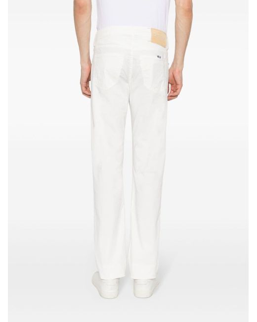 メンズ Jacob Cohen Bard Mid-waist Slim-cut Jeans White