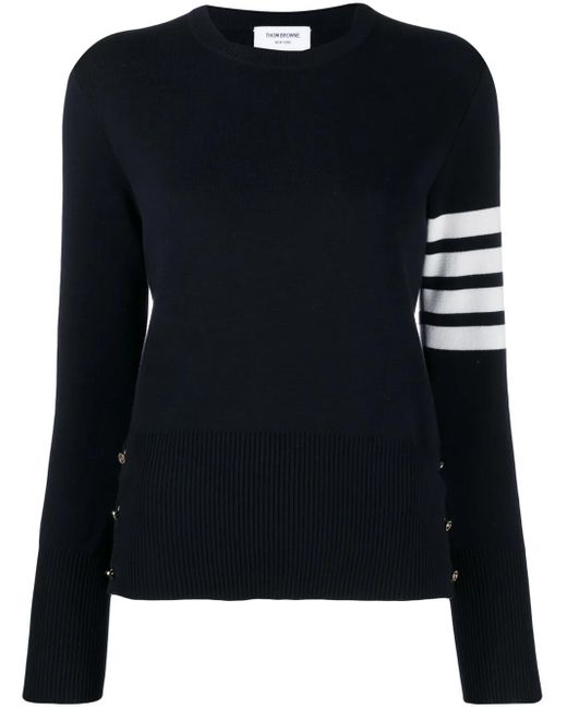 Thom Browne 4bar ストライプ プルオーバー Black