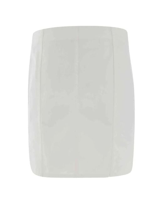 Givenchy White Asymmetric Padlock Skirt