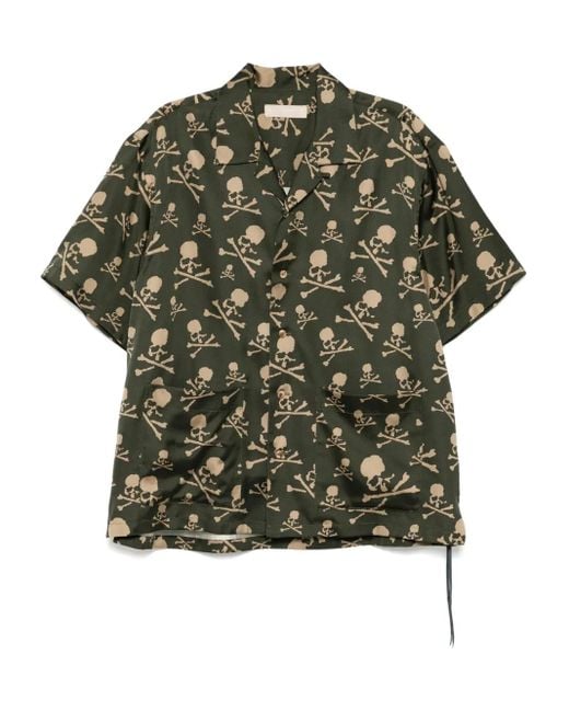 MASTERMIND WORLD Green Skull Shirt for men