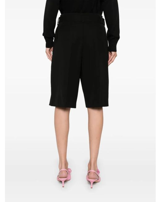 Valentino Garavani Black Belted Shorts