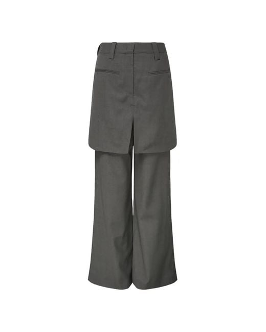 Club21 Collection Gray Lila Layered Trousers