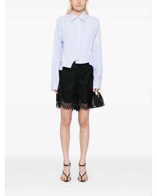 Monse Black Lace Tailored Shorts