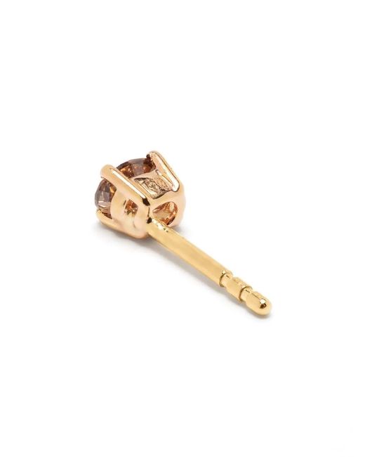 Wouters & Hendrix Metallic 18Kt Rose And Diamond Stud Earrings
