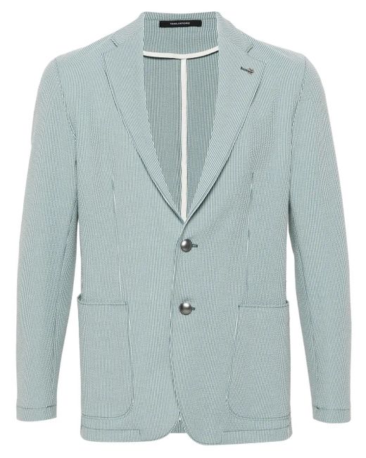 Tagliatore Blue Seersucker Blazer for men