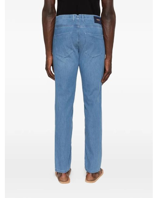 Incotex Blue Washed Pocket Trousers for men