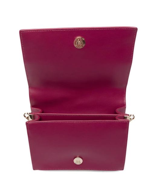 Just Cavalli Purple Logo-Plaque Shoulder Bag