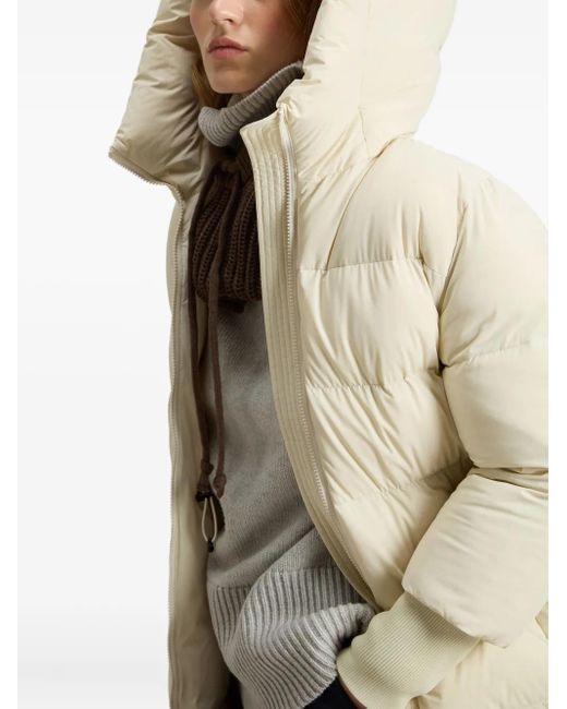 Abrigo Oversize Con Capucha Woolrich de color Natural