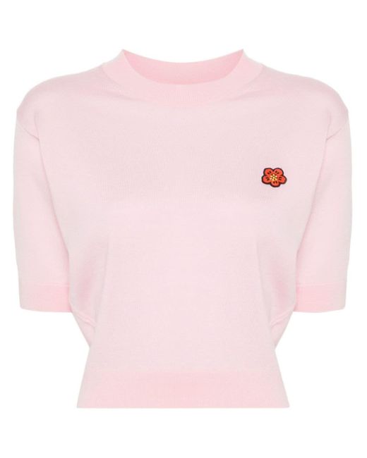 KENZO Pink Boke Flower Short-sleeve Jumper
