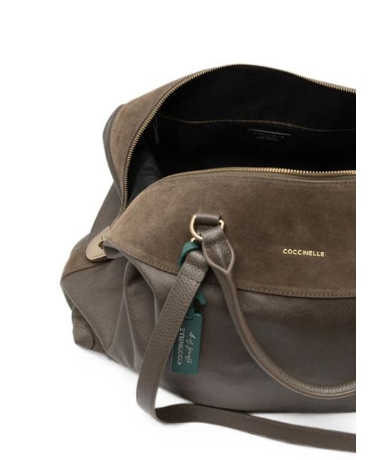 Coccinelle Black Logo-Plaque Tote Bag