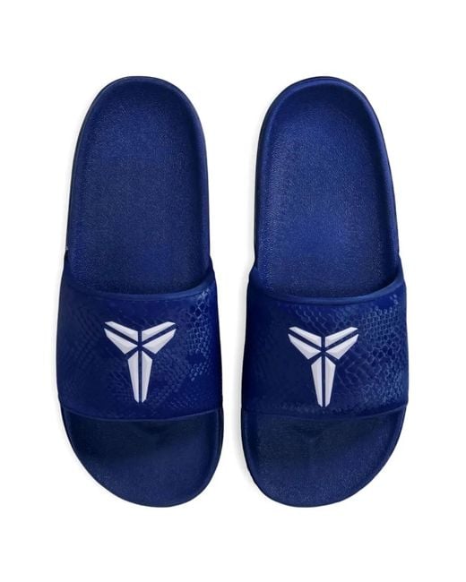 Nike Blue X Kobe Bryant Offcourt Logo-Print Slides for men