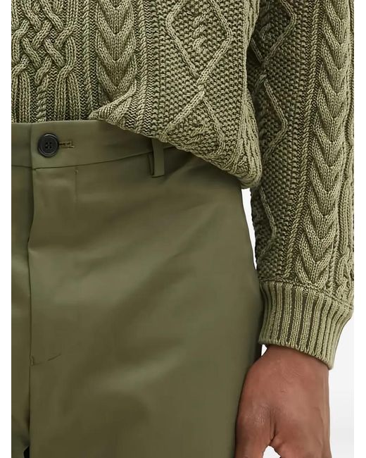 Paul Smith Green Flat-Front Chinos for men