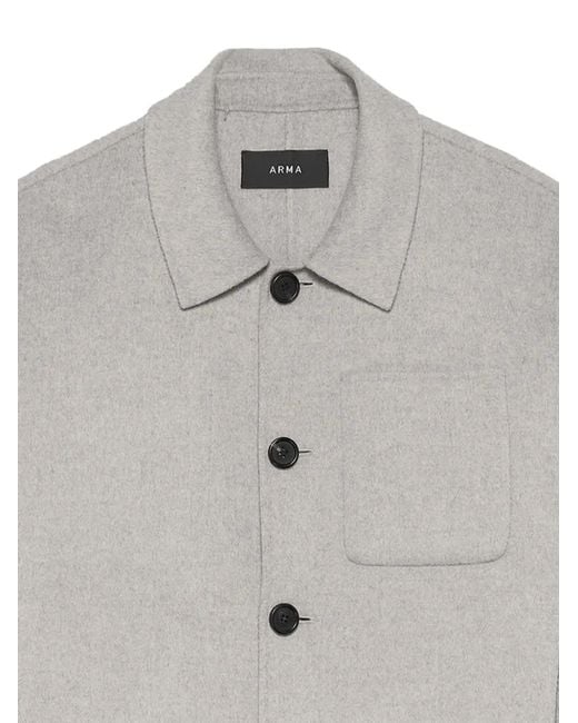 Arma Gray Button-Up Jacket for men