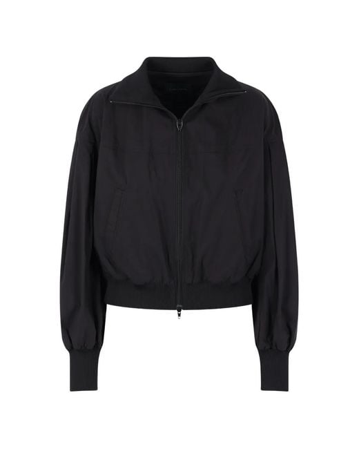 Yohji Yamamoto Black Zip-Up Bomber Jacket