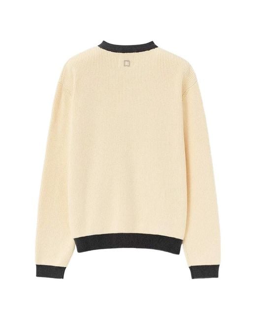 Wooyoungmi Natural Ribbed-Knit Buttoned Cardigan for men