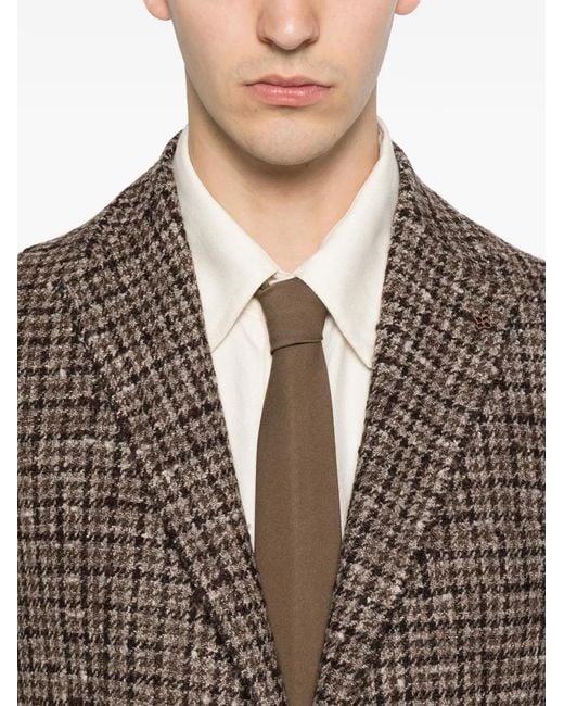 Tagliatore Brown Single-Breasted Blazer for men