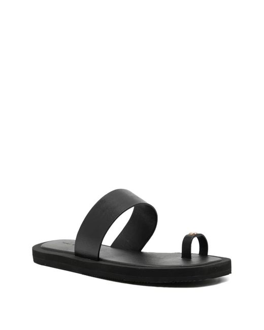 Tory Burch Black Square Toe Sandals