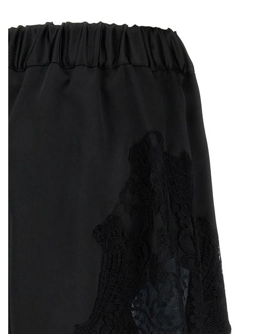 Versace Black Lace-Insert Shorts