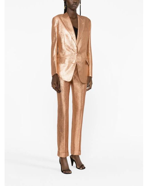 Tom Ford Brown Single-Breasted Blazer