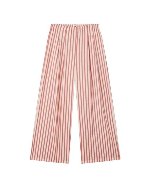 B+ AB Pink Striped Wide-Leg Trousers