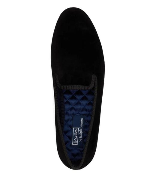 Polo Ralph Lauren Black Paxton Velvet Slippers for men