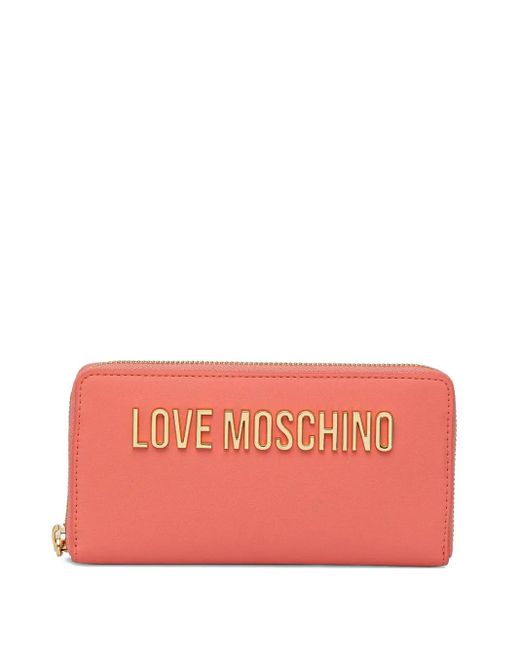 Love Moschino Logo-lettering Wallet Pink