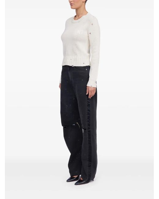 MM6 by Maison Margiela White Sweaters