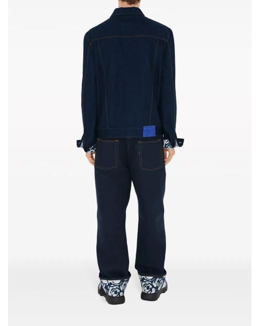 Burberry Blue Classic Cotton Jeans For Ss24 for men