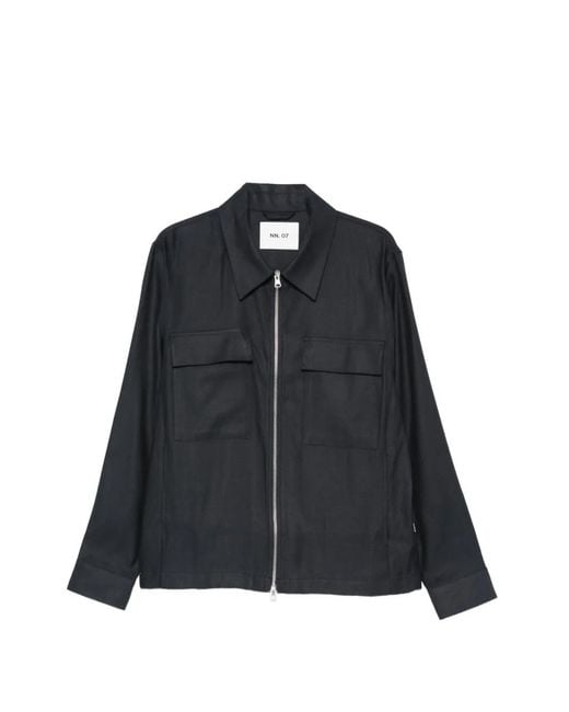 NN07 Black Zip Pocket Jacket for men