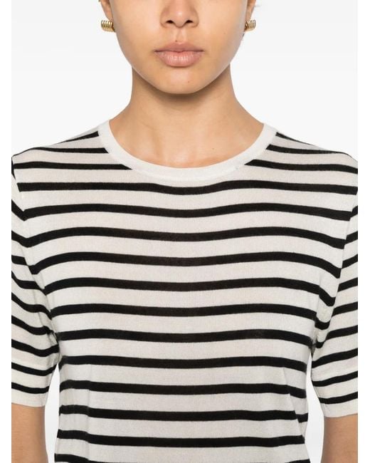 Soft Goat Natural Striped T-Shirt