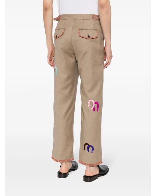 Bode Straight Broek in het Natural voor heren